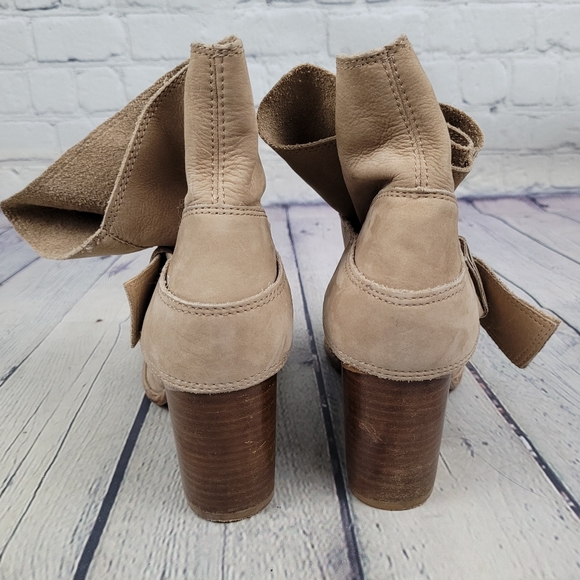 SPLENDID | Long Beach leather stacked heel ankle boots - Picture 5 of 11